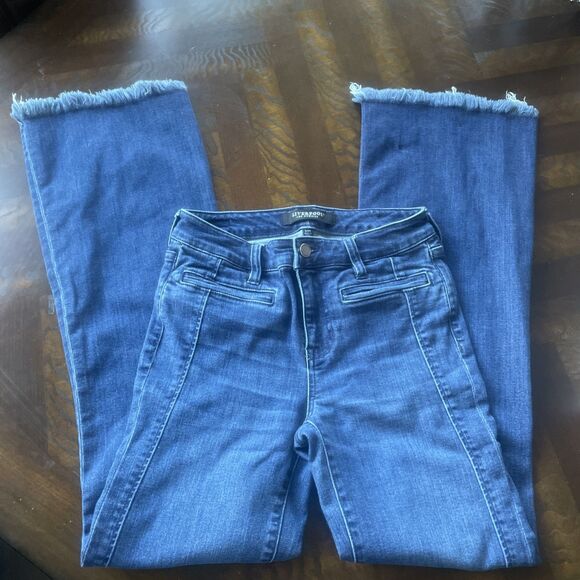 Liverpool Straight Blue Jeans Size 2 Size 26 Raw Hem - Picture 8 of 13